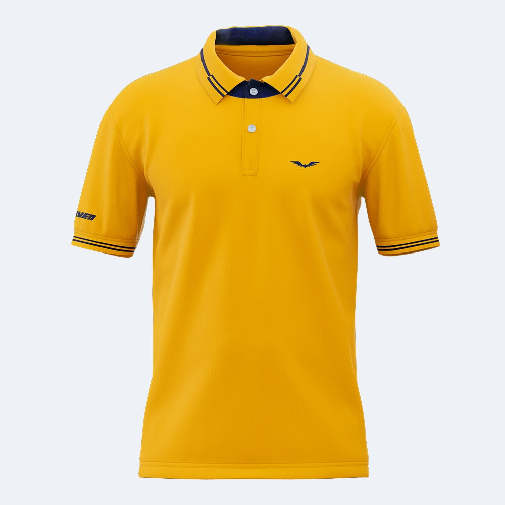Camiseta Polo Mostaza Seda fría – Weaver - Main Image
