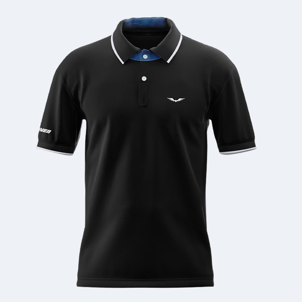 Camiseta Polo Negra - Seda fría