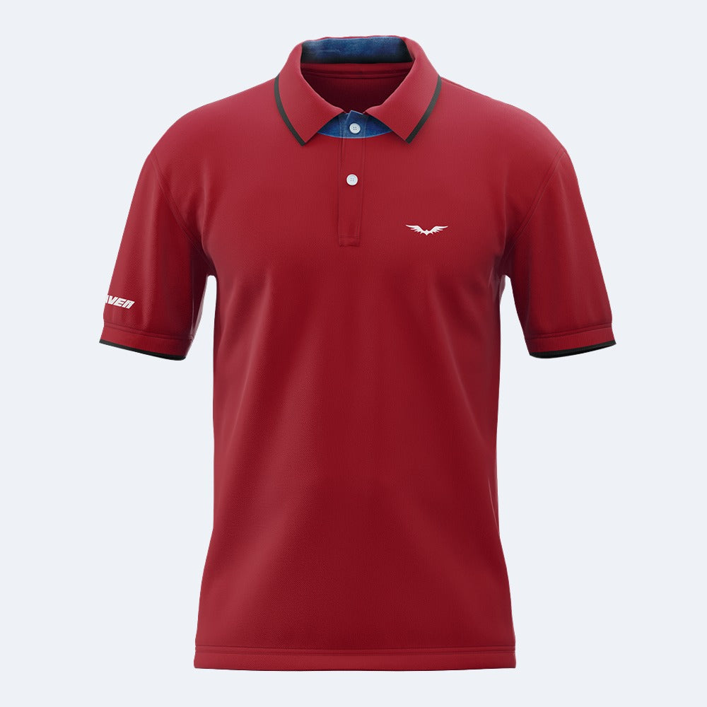 Camiseta Polo Vino Tinto - Seda fría