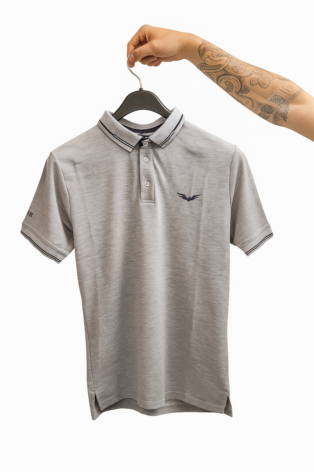 Camiseta Polo Gris - Licra Algodón