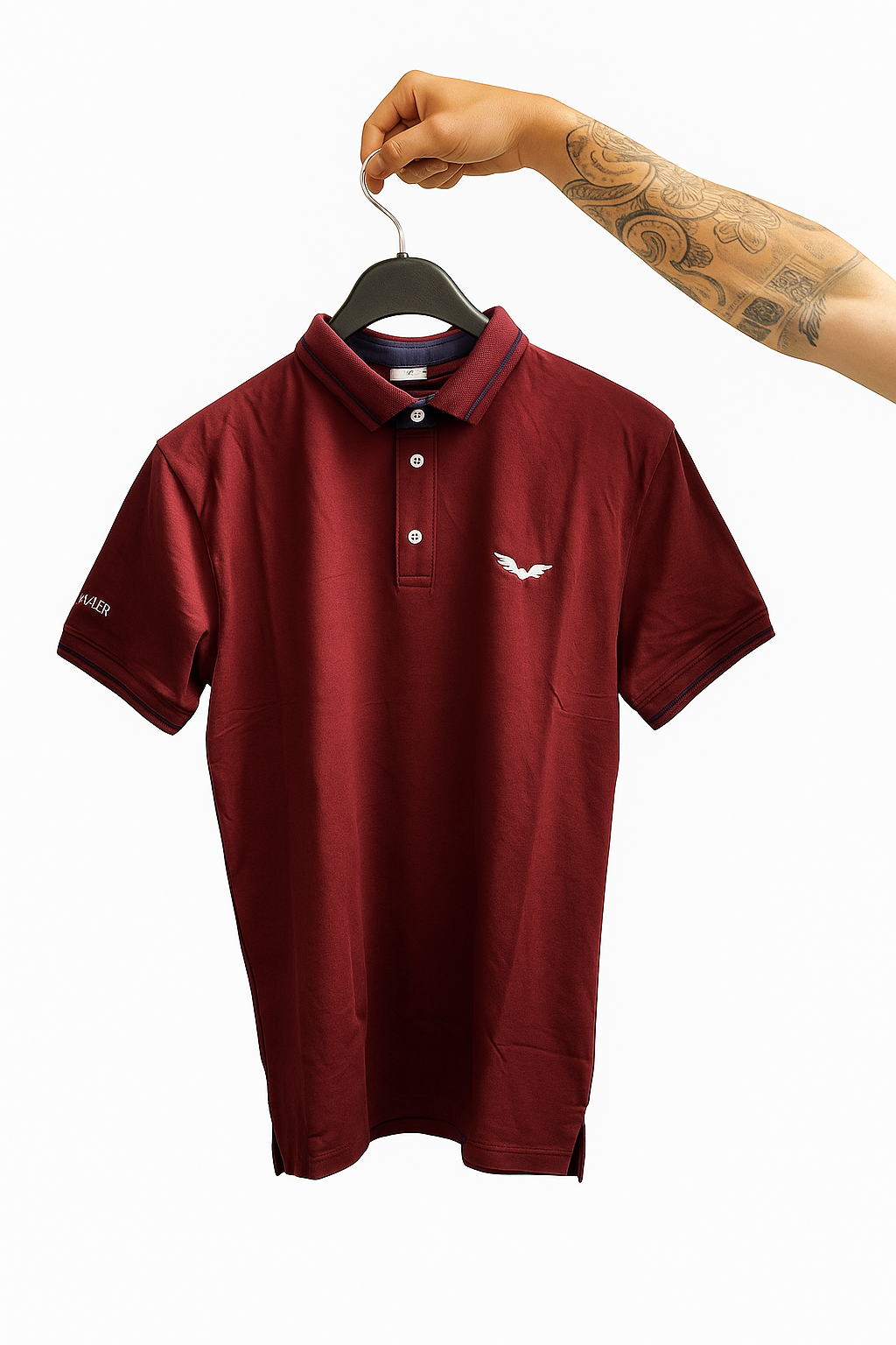 Camiseta Polo Vino Tinto - Licra Algodón