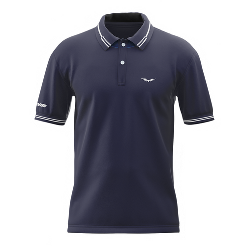 Camiseta Polo Azul Oscura - Seda Algodón